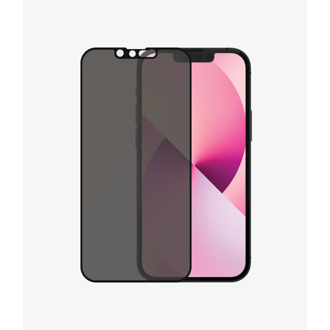 Szklo hartowane do iPhone 13 mini, Case Friendly Privacy AB, Czarny, Black, PanzerGlass
