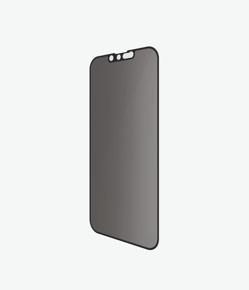 Szklo hartowane do iPhone 13 Pro Max, 14 Plus, Case Friendly Privacy AB, Czarny, Black, PanzerGlass