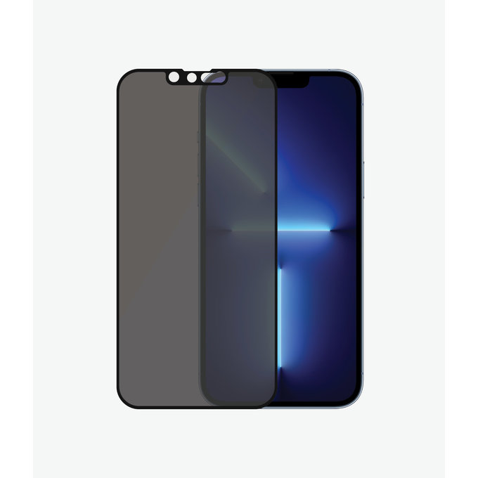 Szklo hartowane do iPhone 13 Pro Max, 14 Plus, Case Friendly Privacy AB, Czarny, Black, PanzerGlass