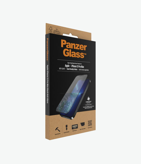 Szklo hartowane do iPhone 13 Pro Max, 14 Plus, Case Friendly Anti-Glare AB, Czarny, Black, PanzerGlass