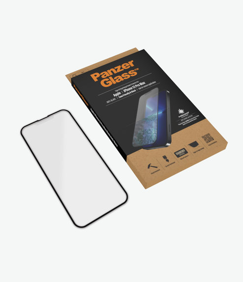 Szklo hartowane do iPhone 13 Pro Max, 14 Plus, Case Friendly Anti-Glare AB, Czarny, Black, PanzerGlass