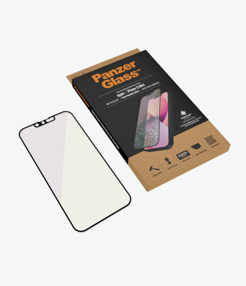 Szklo hartowane do iPhone 13 mini, Case Friendly Anti-Bluelight AB, Czarny, Black, PanzerGlass