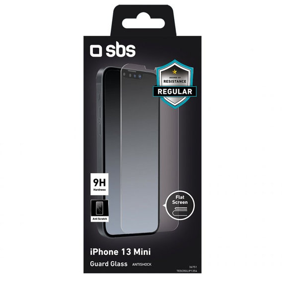 Szklo hartowane do iPhone 13 mini, Przezroczysty, Transparent, SBS