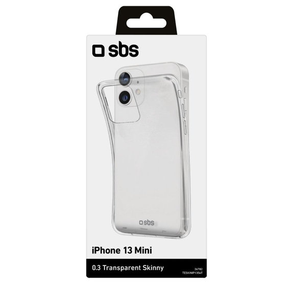 Etui do iPhone 13 mini, Skinny, Przezroczysty, Transparent, SBS