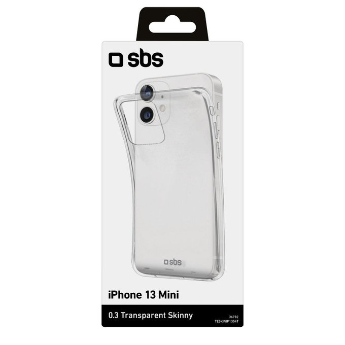 Etui do iPhone 13 mini, Skinny, Przezroczysty, Transparent, SBS