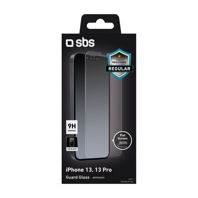Szklo hartowane do iPhone 13, 13 Pro, 14, Przezroczysty, Transparent, SBS