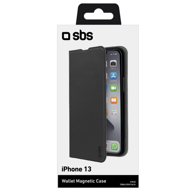 Etui do iPhone 13, Book Wallet Lite, Czarny, Black, SBS