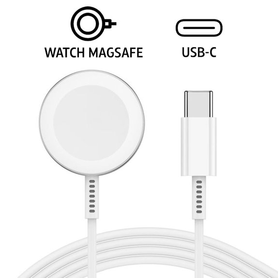 Magnetyczny kabel szybkiego ladowania do Apple Watch do USB-C (1m) A2515 - Aluminium (bulk)