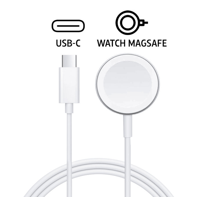 Magnetyczny kabel szybkiego ladowania do Apple Watch do USB-C (1m) A2515 - Aluminium (bulk)