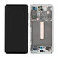 Wyświetlacz do Samsung S21 FE G990B, Ekran dotykowy z ramką, GH82-26414B, GH82-26420B, GH82-26590B, Biały, White, Genuine Service Pack