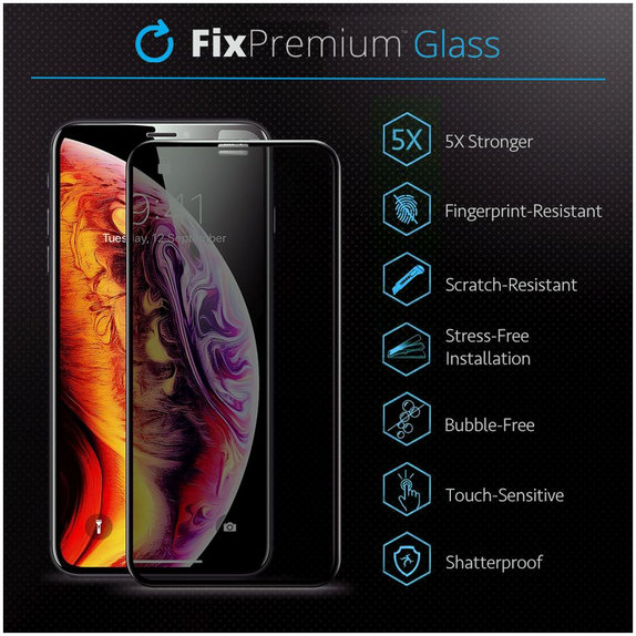 Szklo hartowane do iPhone 7, 8, SE 2020, SE 2022, Privacy Anti-Spy Glass, FixPremium