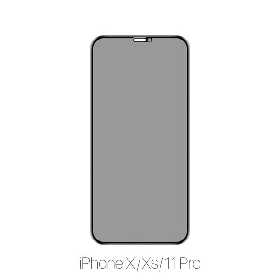 Szklo hartowane do iPhone X, XS, 11 Pro, Privacy Anti-Spy Glass, FixPremium
