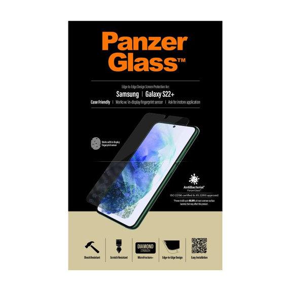 Szklo hartowane do Samsung S22+, Case Friendly AB, Przezroczysty, Transparent, PanzerGlass