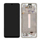 Wyświetlacz do Samsung A33 5G A336B, Ekran dotykowy z ramką, GH82-28143B, GH82-28144B, Awesome White, Genuine Service Pack