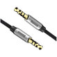 Kabel AUX, 1m, Srebrny/Czarny, Silver/Black, Baseus