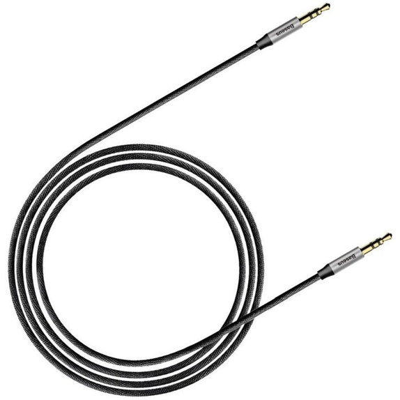 Kabel AUX, 1m, Srebrny/Czarny, Silver/Black, Baseus