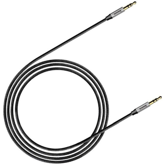 Kabel AUX, 1m, Srebrny/Czarny, Silver/Black, Baseus