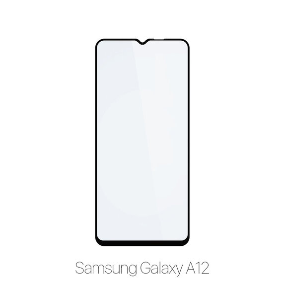 Szklo hartowane do Samsung A12, FullCover Glass, FixPremium
