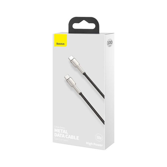 Kabel USB-C / USB-C (1m), czarny, black, Baseus