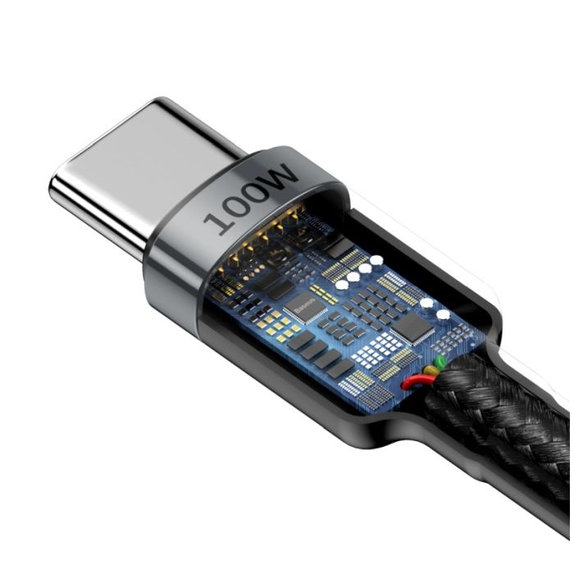 Kabel USB-C / USB-C (2m), czarny, black, Baseus