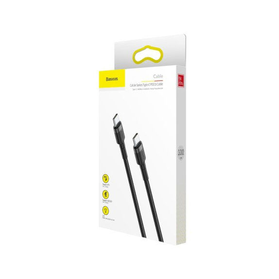Kabel USB-C / USB-C (2m), Czerny, Czarny, Black, Baseus