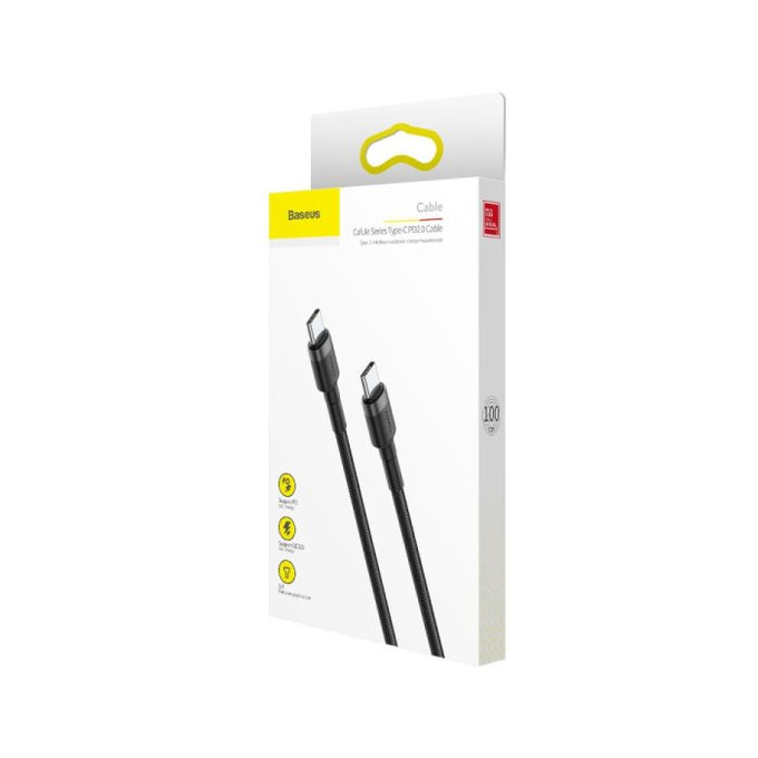 Kabel USB-C / USB-C (2m), Czerny, Czarny, Black, Baseus