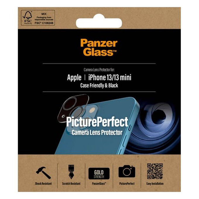 Ochraniacz obiektywu tylnej kamery do iPhone 13 mini, PicturePerfect, Czarny, Black