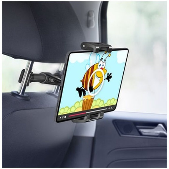 Uchwyt na zagłówek Mount Pro do smartfona i tabletu do 12.9", Czarny, Black, SBS