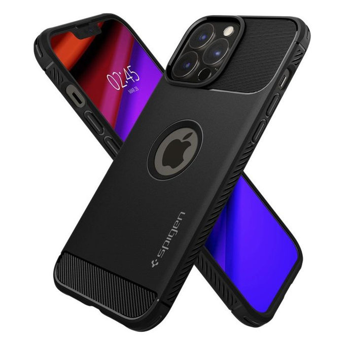 Etui do iPhone 13 Pro Max, Rugged Armor, Czarny, Black, Spigen