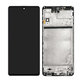 Wyświetlacz OLED do Samsung M51 M515F, Ekran dotykowy z ramką, Celestial Black