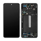 Wyświetlacz do Samsung S21 FE G990B, Ekran dotykowy z ramką, Czarny, Black, TFT