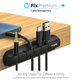 Organizer kabli, Uchwyt na 7 kabli, Czarny, Black, TOPK