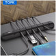 Organizer kabli, Uchwyt na 7 kabli, Czarny, Black, TOPK