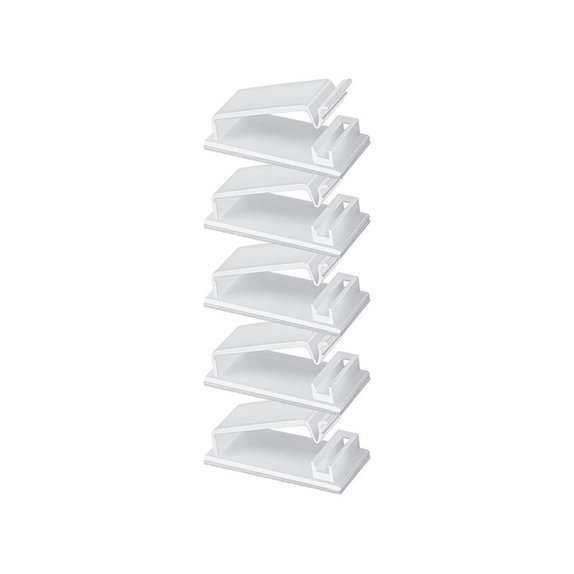 Organizer kabli, Klipsy, 5 szt., Przezroczysty, Transparent, FixPremium