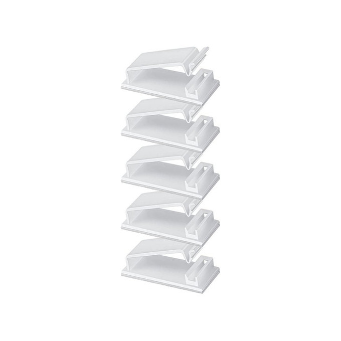 Organizer kabli, Klipsy, 5 szt., Przezroczysty, Transparent, FixPremium