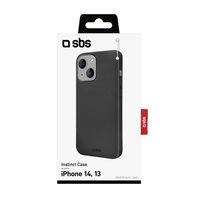 Etui do iPhone 14/13, Instinct, Czarny, Black, SBS
