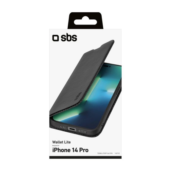 Etui do iPhone 14 Pro, Book Wallet Lite, Czarny, Black, SBS
