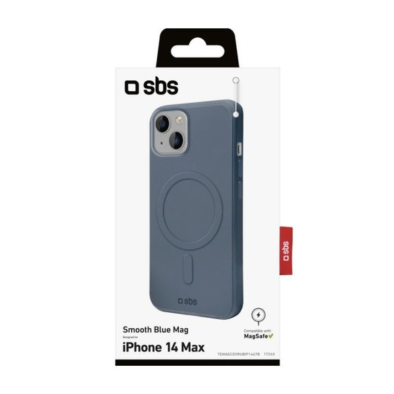 Etui z MagSafe do iPhone 14 Plus, Smooth Mag, Niebieski, Blue, SBS