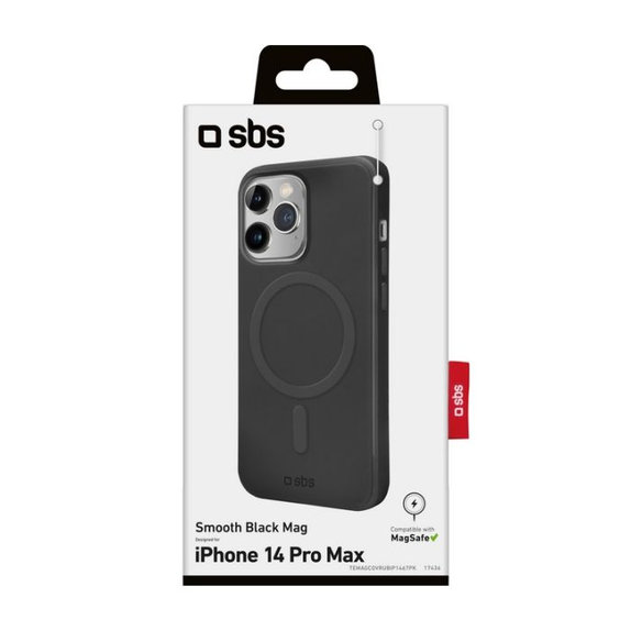 Etui z MagSafe do iPhone 14 Pro Max, Smooth Mag, Czarny, Black, SBS