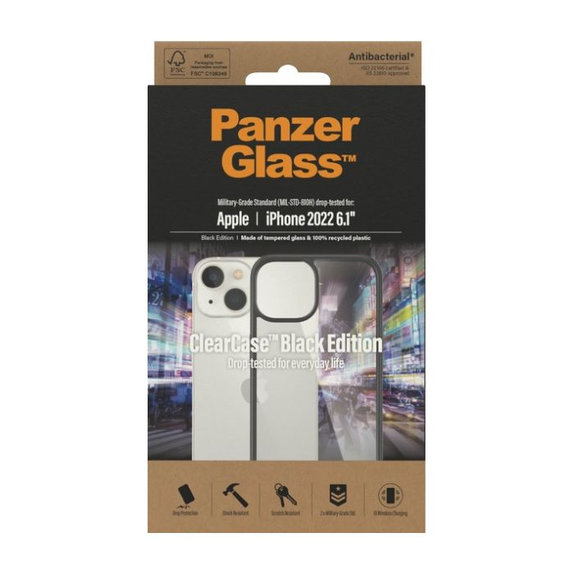 Etui do iPhone 14, ClearCase, Czarny, Black, PanzerGlass