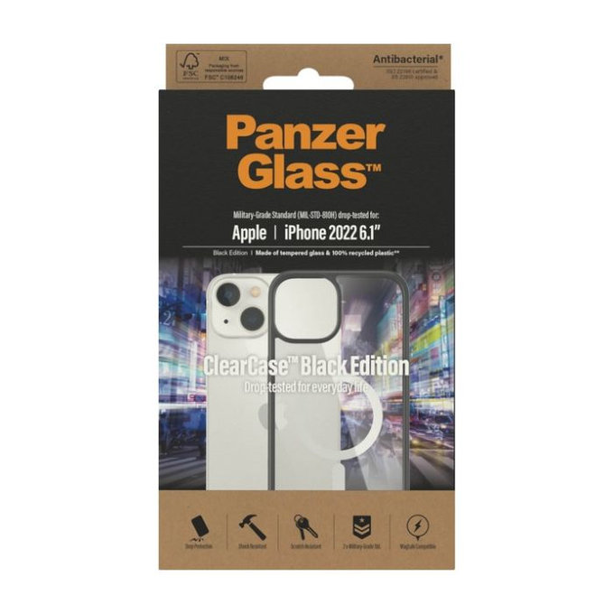Etui z MagSafe do iPhone 14, ClearCase, Czarny, Black, PanzerGlass
