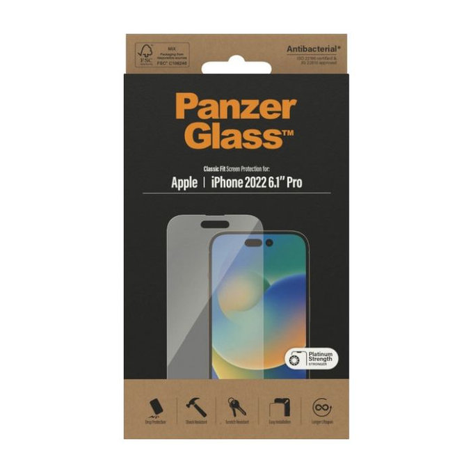 Szklo hartowane AB do iPhone 14 Pro, PanzerGlass