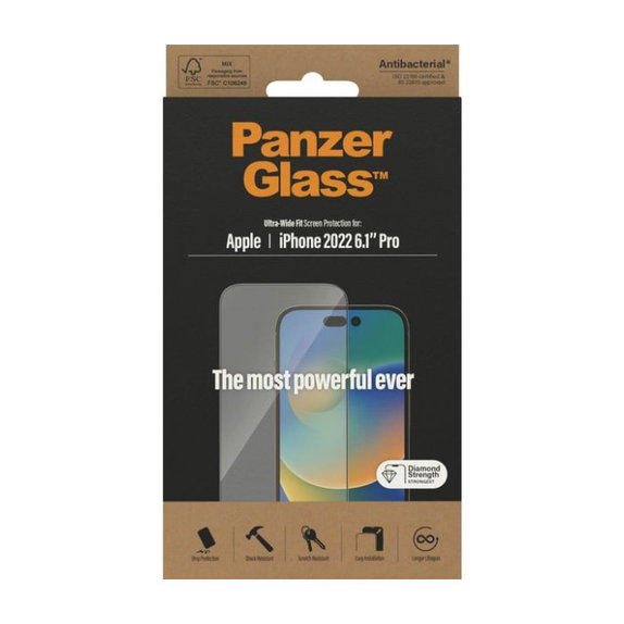 Szklo hartowane UWF AB do iPhone 14 Pro, PanzerGlass