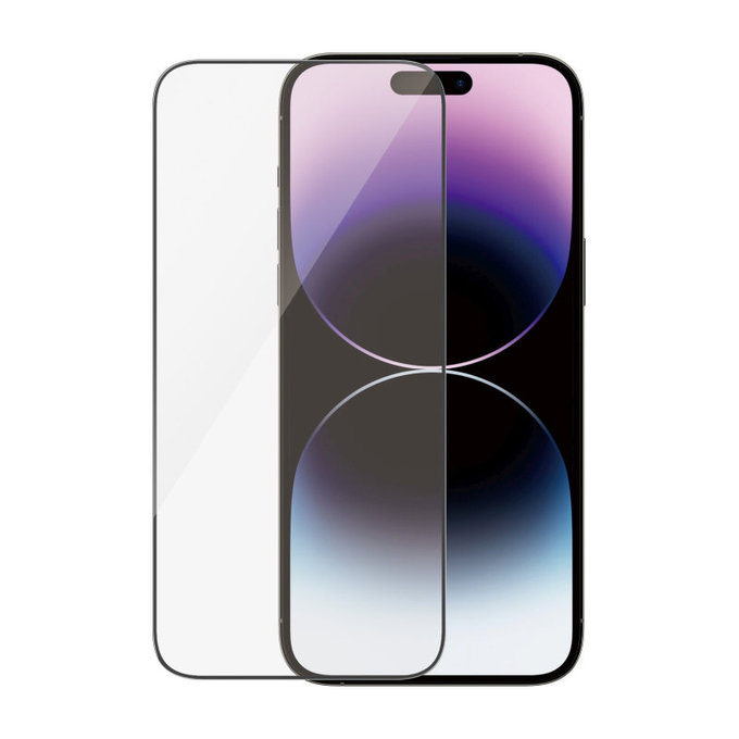 Szkło hartowane UWF AB z aplikatorem do iPhone 14 Pro Max, Czarne, PanzerGlass