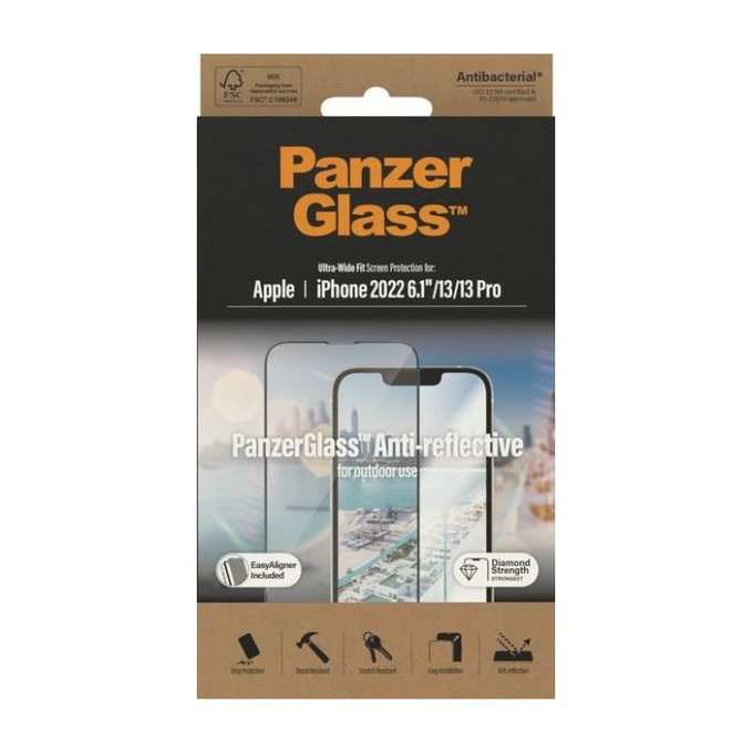 Szklo hartowane do iPhone 13, 13 Pro, 14, UWF Anti-Reflective AB, PanzerGlass