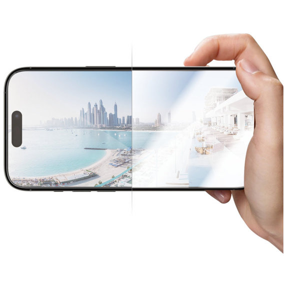 Szkło hartowane UWF Anti-Reflective AB z aplikatorem do iPhone 14 Pro, Czarne, PanzerGlass