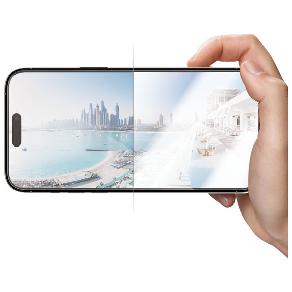 Szkło hartowane UWF Anti-Reflective AB z aplikatorem do iPhone 14 Pro Max, Czarne, PanzerGlass
