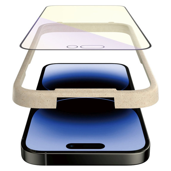 Szkło hartowane UWF Anti-Bluelight AB z aplikatorem do iPhone 14 Pro, Czarne, PanzerGlass