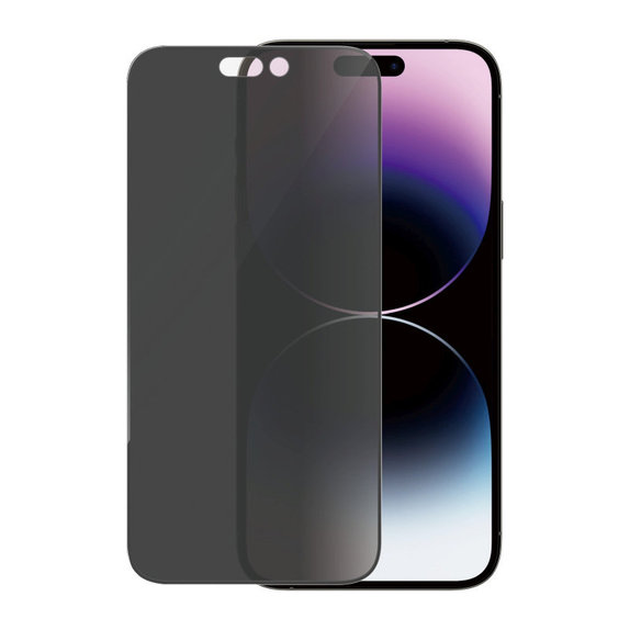 Szkło hartowane UWF Privacy AB z aplikatorem do iPhone 14 Pro Max, Czarne, PanzerGlass