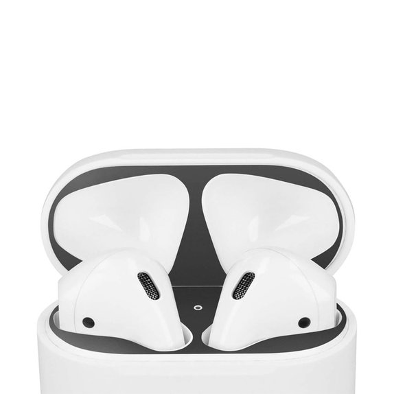 Naklejka przeciwpyłowa do AirPods 1, 2, czarny, black, FixPremium